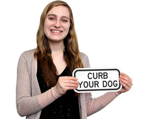 Curb your dog signs