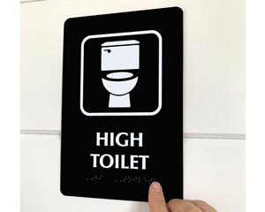 Custom bathroom sign