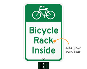 Custom bicycle parking sign