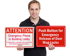Custom emergency signs