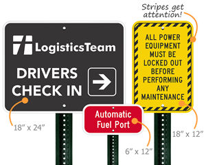 Custom facility signs