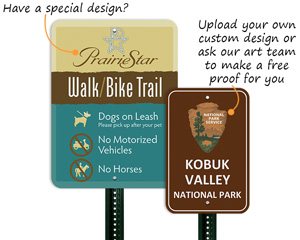 Custom park and trail signs