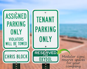 Custom parking spot signs