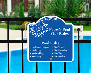 Custom pool sign