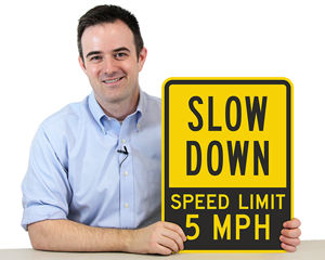 Custom Speed Limit Yellow Designs Signs