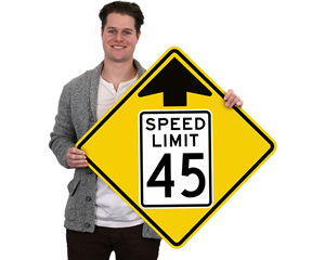 Speed Limit Ahead Custom Signs
