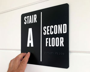 Custom stairwell sign