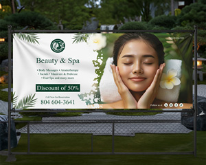 Custom Vinyl Banner Beauty Spa