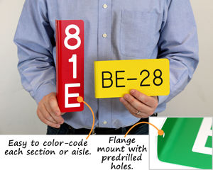 Easy to color-code each section or aisle.
