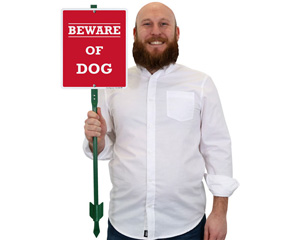 Decoy Beware Of Dog Sign