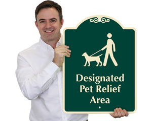 Designer Pet Relief Sign