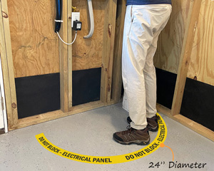 Do Not Block Electrical Panel Floor Decals