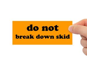 Do Not Break Down Skid Shipping Label