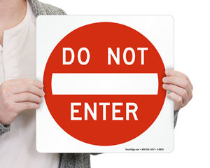 Do Not Enter Magnetic Door Signs