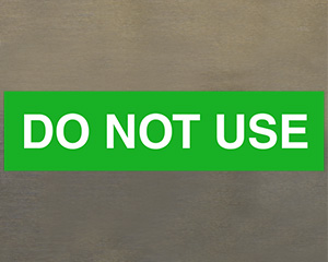 Do Not Use Labels