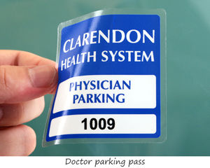Doctor parking pass