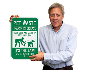 Pet Waste Transmits Disease Sign