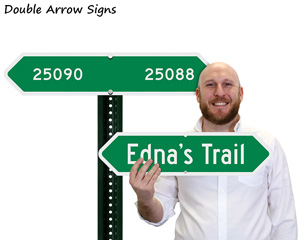 Double arrow signs