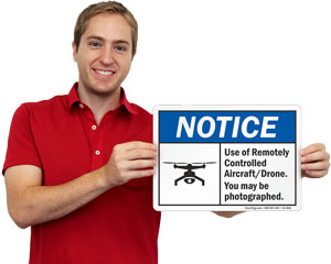 Drone Notice Sign