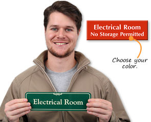 Electrical room door signage