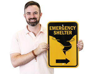 Emergency shelter sign