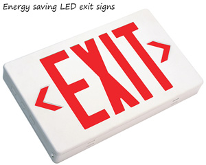 Energy saving LED exit signs