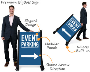 Event parking bigboss signs