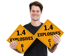 Class 1.4 - Explosive Placards
