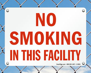 Facility No Smoking Signs