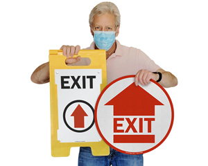 Floor Exit Signs