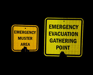 Reflective Emergency Evacuation Gathering Point Signs