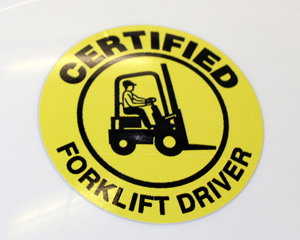 Forklift Driver Hard Hat Sticker