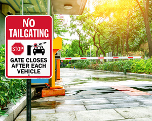 No Tailgating Bilingual Sign Spanish