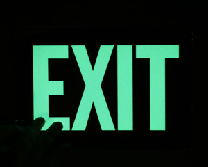 Glow-in-the-Dark Exit Sign