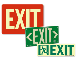 Glow-in-the-Dark Exit Signs