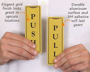 Gold DiamondPlate™ Door Signs
