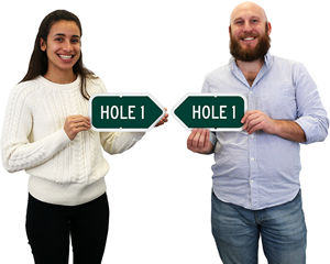 Golf Course Hole Sign