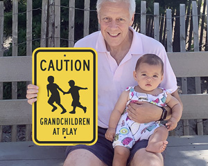 Grandchildren at play signs