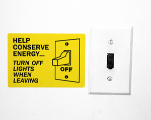 Conserve Energy Signs