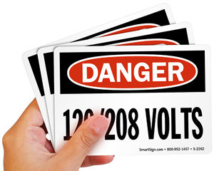 SHA High Voltage Danger Sign and Label