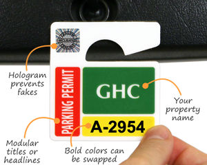 How to design a parking permit tag