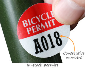 In-stock bike permits