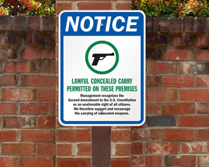 Notice Gun Welcome Sign