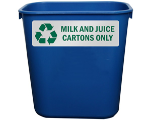 Milk and Juice Cartoons Only Label