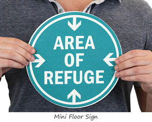 Mini area of refuge sign