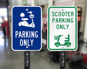 Mobility scooter signs