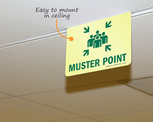 Muster poing sign for ceiling
