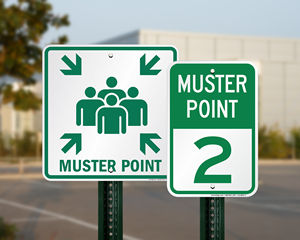 Muster point signs