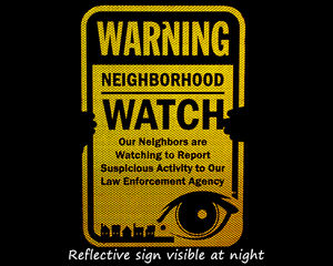 Reflective Neighborhood Watch Signs