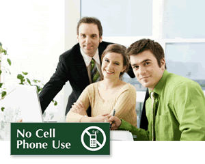 No Cell Phone Signs for Office